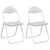 Sklopiva stolica 2 pcs Bijela i siva 48 x 43,5 x 81 cm