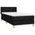 Vidaxl Box spring postelja z vzmetnico črna 90x200 cm blago
