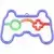 LED neonska zidna dekoracija GAME LED/3W/3xAA USB plava