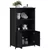 Visoka komoda crna 62 x 32 x 103,5 cm od konstruiranog drva