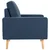 2-dijelni set sofa od tkanine plavi