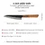 Damaskasti kuhinjski nož ZE-37430 - Santoku / Smeđa KP37430