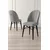 Hanah Home Set 4 trpezarijske stolice Ritim Sivo-Crni