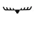 Wallity Zidna vešalica Antler, 66x17cm, Crna