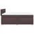 Vidaxl Box spring postelja z vzmetnico temno rjava 160x200 cm blago