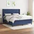 Vidaxl Box spring postelja z vzmetnico modra 160x200 cm blago