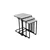 Hanah Home Set klub stolova, 3 komada Ce Metal Zigon Belo-Crni