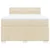 Vidaxl Box spring postelja z vzmetnico krem 140x200 cm blago