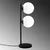 Opviq Stona lampa 2 x E14 Socket, Crna