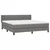 Vidaxl Box spring postelja z vzmetnico temno siva 160x200 cm blago