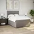 Vidaxl Box spring postelja z vzmetnico taupe 140x200 cm blago