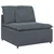 Modularna sofa s jastucima, baršunasta, tamno siva