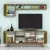 Hanah Home Set TV komoda i klub sto Inci, 4 komada, Orah-žuti