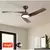 ZEVENTI - LED plafonski ventilator AERYS LED/24W/230V Wi-Fi Tuya crna/orah + daljinski upravljač