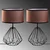 Opviq Set Stonih lampi Diamond-S-708, 25x25x43 cm, IP20, 2 komada, Braon-crna