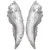 Skulptura Krila 2 pcs Srebrno 31 x 5 x 91 cm Aluminij