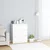 Vidaxl Komoda bela 60x35x76 cm konstruiran les
