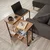 Hanah home Klub sto Melin 70x63x76cm Bež-Crni