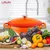 Oval saucepan, cast iron, 25 cm, Folk range, orange color - LAVA bra