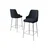 Hanah Home set od 6 barskih stolica Tera, antracit tkanina Babyface, hromirane metalne noge