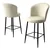 HANAH HOME Set 2 barske stolice Fora Cream Black