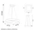 VESTA 348 VISILICA 38W 3000/4000K CRNA