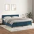 Vidaxl Box spring postelja z vzmetnico temno modra 160x200 cm žamet