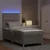 LED Box Spring Krevet s madracem Sivo-smeđa 80 x 200 cm tkanina