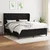 Vidaxl Box spring postelja z vzmetnico črna 160x200 cm blago