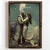 WallXpert uramljena MDF slika NAL150-46, ronilac i sirena u zagrljaju pod vodom, vintage stil, 35,5 x 47 cm