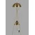Aberto Design Podna lampa Venedik Retro, 165 cm, E27, Zlatne boje