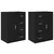 Komode s ladicama Corona 2 pcs Crni hrast 59 x 39 x 80 cm