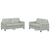 2-dijelni set sofa svjetlosivi baršunasti