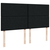 VIDAXL Box spring postelja z vzmetnico črn 200x200 cm blago
