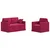 Set sofe 2 pcs Vinska crvena 138 x 78 x 80 cm Baršun