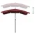 Vrtni suncobran sa stupom 200 x 130 cm bordo