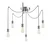 Opviq Luster MR-906, 126 cm, 6xE27, 40W, Srebrne boje