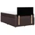 Vidaxl Box spring postelja z vzmetnico temno rjava 120x190 cm blago