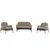 Atelier del Sofa Set garniture za dnevnu sobu, 3 komada Aster, Krem