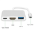 Adapter za TV Monitor 3u1 Hub USB-C, USB 3.0, HDMI 4k - Bijela KP34019
