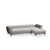 Atelier del Sofa Ugaona garnitura Aren 145x43x206cm Siva