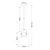 Rea Light Zoe-M HN8260M-GR Visilica, E27, 60W, O25cm, Siva