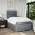 Vidaxl Boxspring postelja z vzmetnico svetlo siva 120x190 cm blago