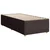 Vidaxl Box spring postelja z vzmetnico temno rjava 100x200 cm blago