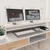 Stalak za monitor bijeli 100 x 24 x 13 cm konstruirano drvo