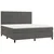 Vidaxl Box spring postelja z vzmetnico LED temno siva 180x200 cm žamet