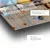 WallXpert slika na kaljenom staklu CAM12350, tri ptičice sa Deda Mrazovim kapama na snežnoj grani, 50 x 70 cm