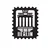 Wallity Zidna dekoracija Berlin Stamp, Crna