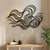WallXpert metalni zidni ukras DCV-1004-MT, apstraktni talasi i vrtlozi, 60 x 40 cm, crni
