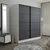 Hanah home Ormar Kale 180x210x52cm Belo-Antracit